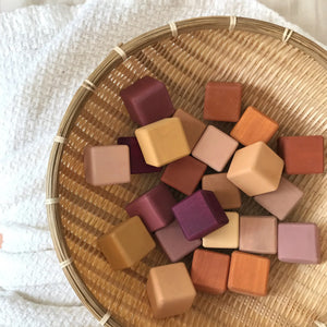 Wooden Blocks Set Multicoloured Toy for Children Cubes - littlelightcollective