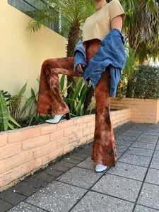 Women’s Bell Bottoms - Lets Take a Trip Flare Pants (Rust) - littlelightcollective