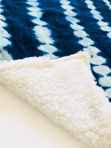 Indigo Wave Mudcloth Baby Blanket - littlelightcollective