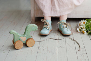 Wooden Pull Toy Dinosaur - littlelightcollective