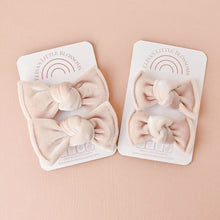 Load image into Gallery viewer, Knot Pigtails // Cream Velvet - littlelightcollective