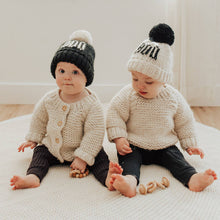 Load image into Gallery viewer, BOO Natural Hand Knit Halloween Beanie Hat - littlelightcollective