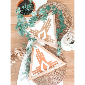 Southwest Tri (Natural) | Boho Accent Wood Sign - littlelightcollective