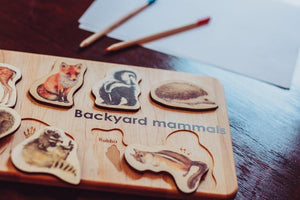 Backyard Mammals Puzzle - littlelightcollective