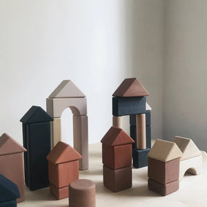 Wooden Blocks Set Castle Wooden Stack Eco Toys for Children - littlelightcollective
