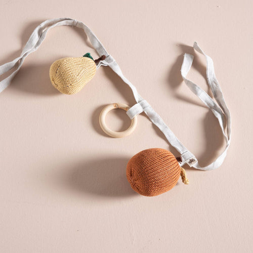 FRUITS stroller toys - Cinnamon - littlelightcollective