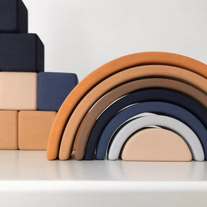 Wooden Rainbow Mini | Arch Stacking Toy | Desert Night - littlelightcollective