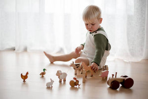 Farm Animals & Tractor Set - littlelightcollective