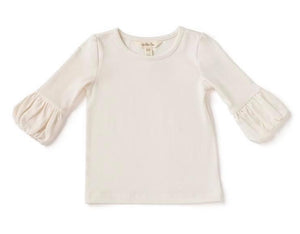 Multiple sizes Sweet Pea Cream Puffer Layering Tee - littlelightcollective