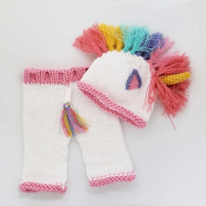 Newborn Unicorn Beanie Hat & Pants Set - littlelightcollective