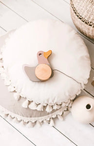 Wooden Pull Toy Pink Duck - littlelightcollective