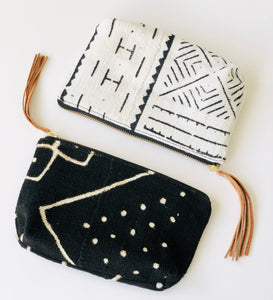 Mudcloth Purse Clutch - For Her Cosmetic Bag - littlelightcollective