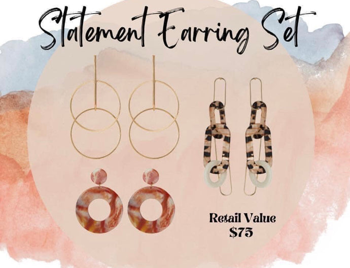 Statement Earring Set of 3 - littlelightcollective