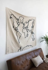 Wall Hanging Canvas Map - littlelightcollective