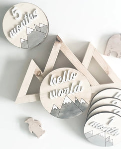 Wooden Mountain Monthly Milestones Discs - littlelightcollective