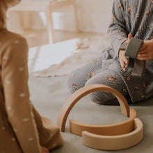 Load image into Gallery viewer, Wooden Rainbow Toy Arch Stacker from Wood Gift for Children - littlelightcollective