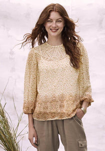 Size Small Bonneau Womens Floral Print Blouse - littlelightcollective