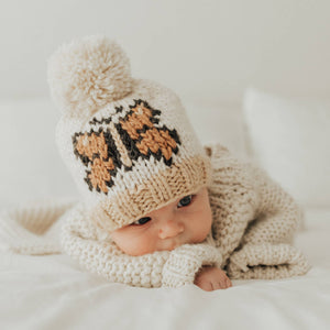 Butterfly Hand Knit Beanie Hat - littlelightcollective