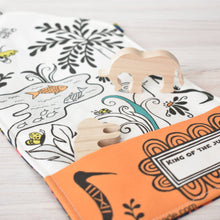 Load image into Gallery viewer, Jungle Safari - Small Tote Playmat &amp; Wooden Toys - littlelightcollective