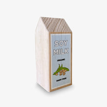 Load image into Gallery viewer, Original Vegan Wooden Play Food 6 Piece Set (Almond + Soy Milk) - littlelightcollective