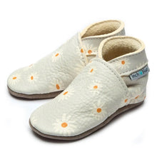 Load image into Gallery viewer, Leather Baby Moccs - Daisy Grey - littlelightcollective