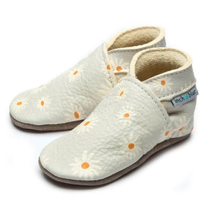 Leather Baby Moccs - Daisy Grey - littlelightcollective