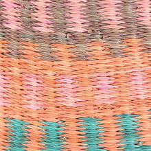 Load image into Gallery viewer, Adult Bike Basket - Peach / Turquoise - littlelightcollective