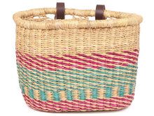 Load image into Gallery viewer, Child&#39;s Bike Basket - Purple / Turquoise - littlelightcollective