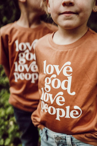 Love God, Love people Organic Kids Tee - littlelightcollective