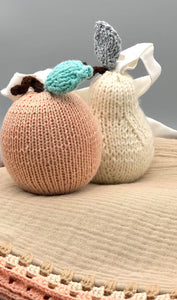 FRUITS stroller toys - White Apricot - littlelightcollective