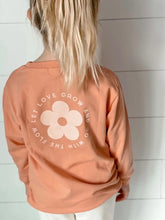 Load image into Gallery viewer, Let Love Grow Organic  Sweatshirt - Coral Pink - littlelightcollective