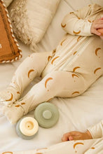 Load image into Gallery viewer, Bamboo Footed Pajamas - Moon Print Footies - littlelightcollective
