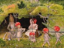 Load image into Gallery viewer, Elsa Beskow &quot;Children of the Forest&quot; Block/Cube Puzzle - littlelightcollective