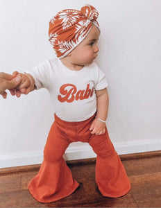 Annie Bells - Orange Bell Bottoms - littlelightcollective