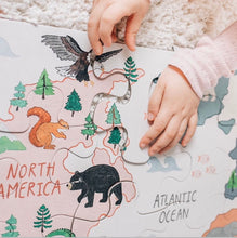 Load image into Gallery viewer, World Map Floor Puzzle - littlelightcollective