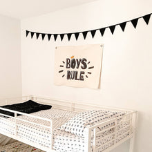 Load image into Gallery viewer, Boys Rule Large Canvas Banner - littlelightcollective