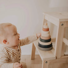 Load image into Gallery viewer, Wooden Ring Stacker Toy Stacking Baby Gift Stacking Ring Toy - littlelightcollective