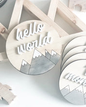 Load image into Gallery viewer, Wooden Mountain Monthly Milestones Discs - littlelightcollective