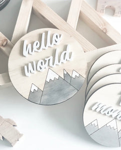 Wooden Mountain Monthly Milestones Discs - littlelightcollective