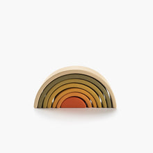 Load image into Gallery viewer, Wooden Rainbow Mini | Arch Stacking Toy | Flower Meadow - littlelightcollective