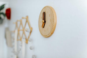 Wooden toy clock - littlelightcollective