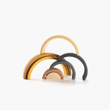 Load image into Gallery viewer, Wooden Rainbow Toy Arch Stacker from Wood Gift for Children - littlelightcollective