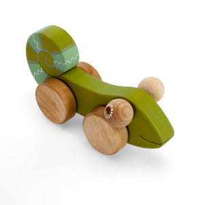 Wooden Chameleon Push and Pull Toy - littlelightcollective