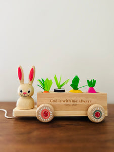 Never Alone - Pull-Along Bunny - littlelightcollective