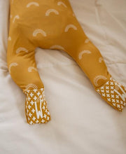 Load image into Gallery viewer, Bamboo Footed Sleeper - Sun Print Footies - littlelightcollective