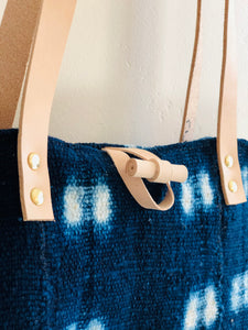 Indigo Mudcloth Purse - For Her Tote Bag - littlelightcollective