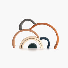 Load image into Gallery viewer, Wooden Rainbow Toy Arch Stacker from Wood Gift for Children - littlelightcollective