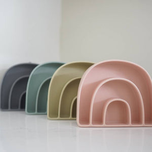 Silicone Rainbow Plate | Guava - littlelightcollective
