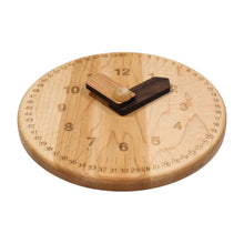 Load image into Gallery viewer, Wooden toy clock - littlelightcollective