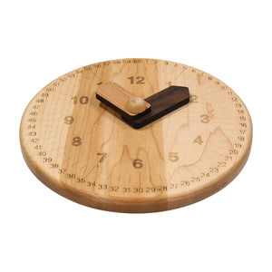 Wooden toy clock - littlelightcollective